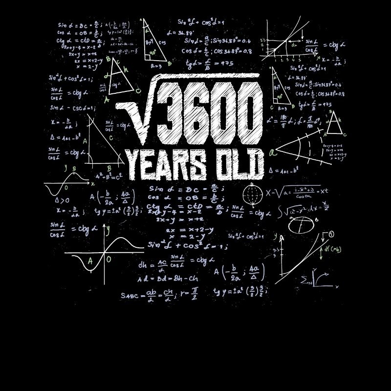 Racine carrée de 3600 math nerd 60e anniversaire