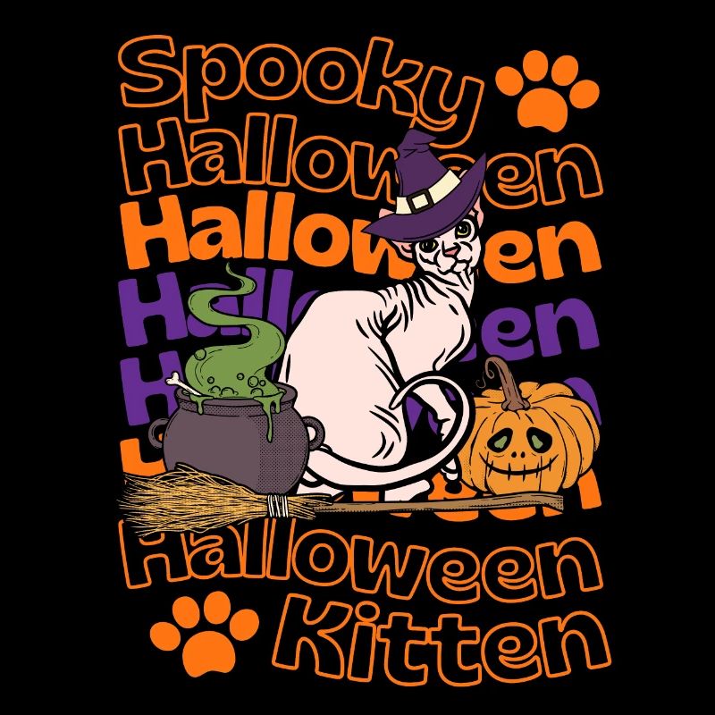 Sphynx Halloween Katze Spooky Halloween Chat