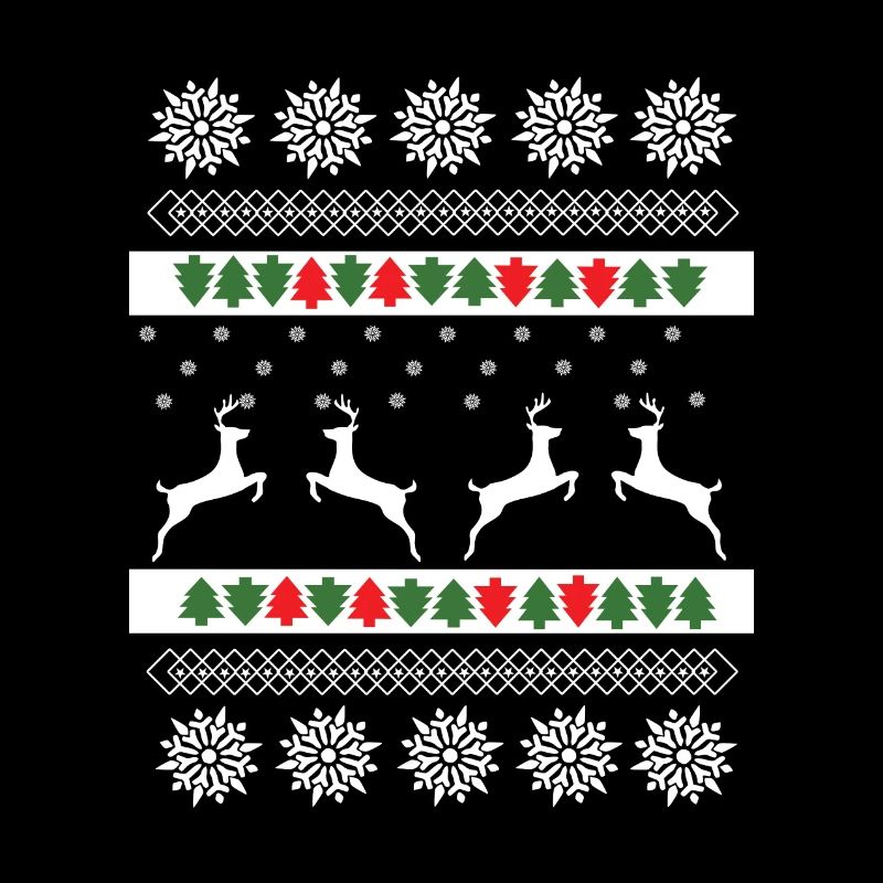 Weihnachtspulli Norweger Muster Rentiere