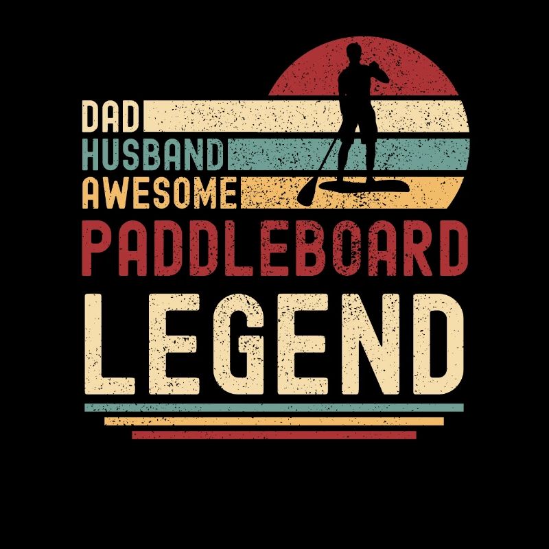 Papa Husband Paddleboard Legend vintage retro