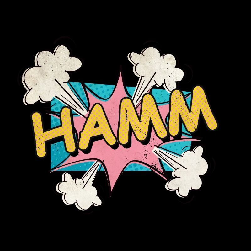 Hamm Germany City Font Pop Art Comic