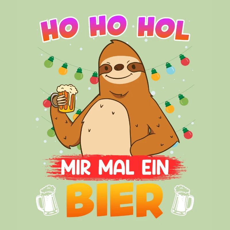 Ho Hol mir mal ein Bier Faultier Biertrinker