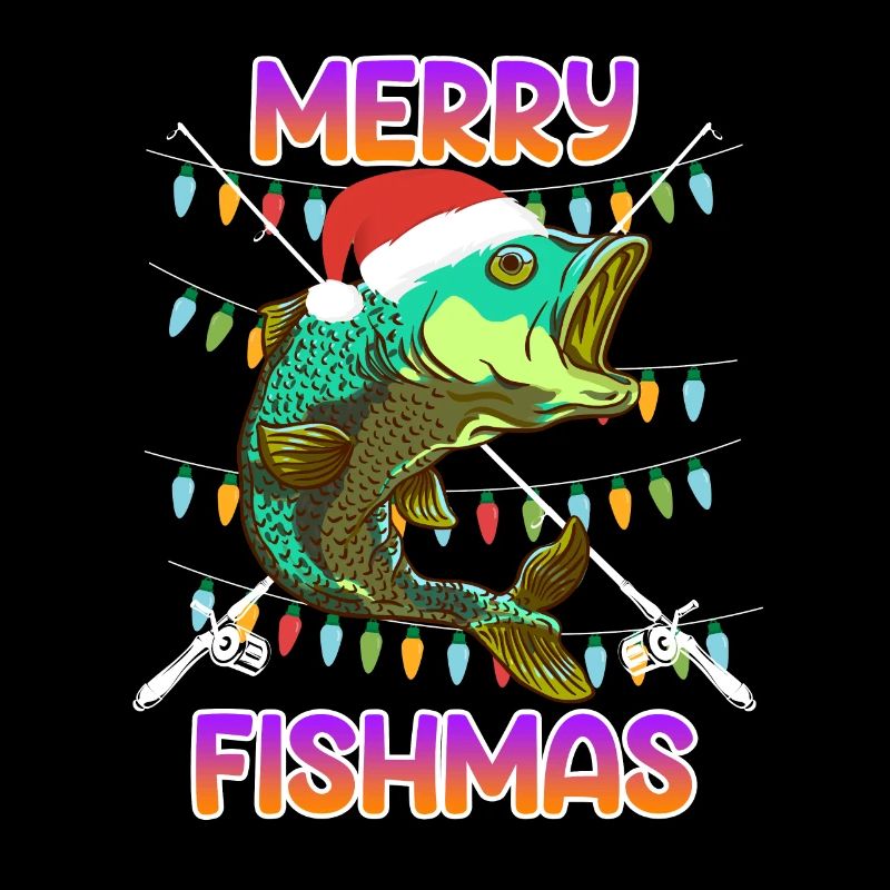 Pêcheur Noël Joyeux poisson Poisson