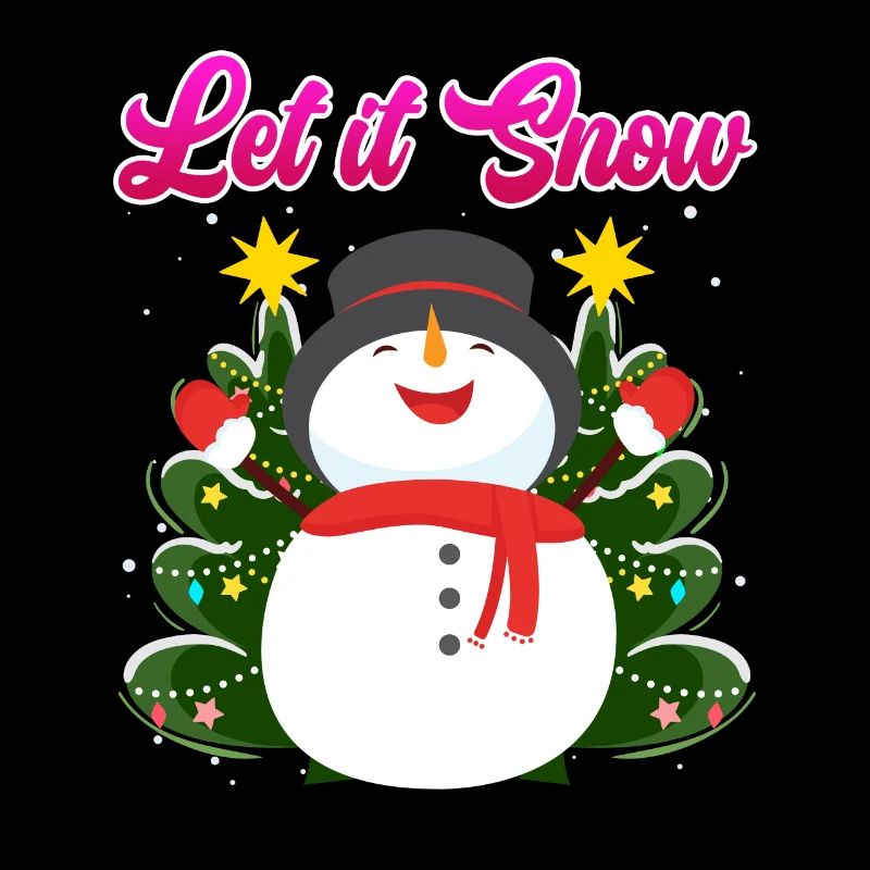 Let it Snow Snowman Noël