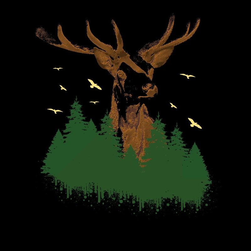 FORÊT AVEC PULVÉRISATION DE CERFS