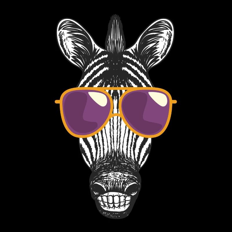Zebra with sunglasses