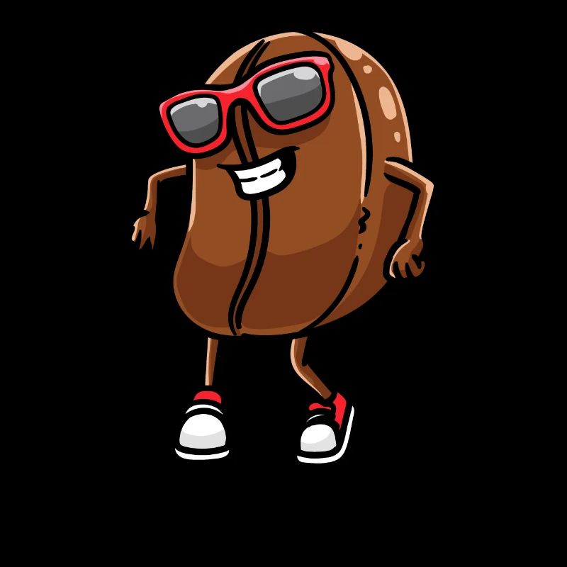Coffee bean with sunglasses dancers dancing