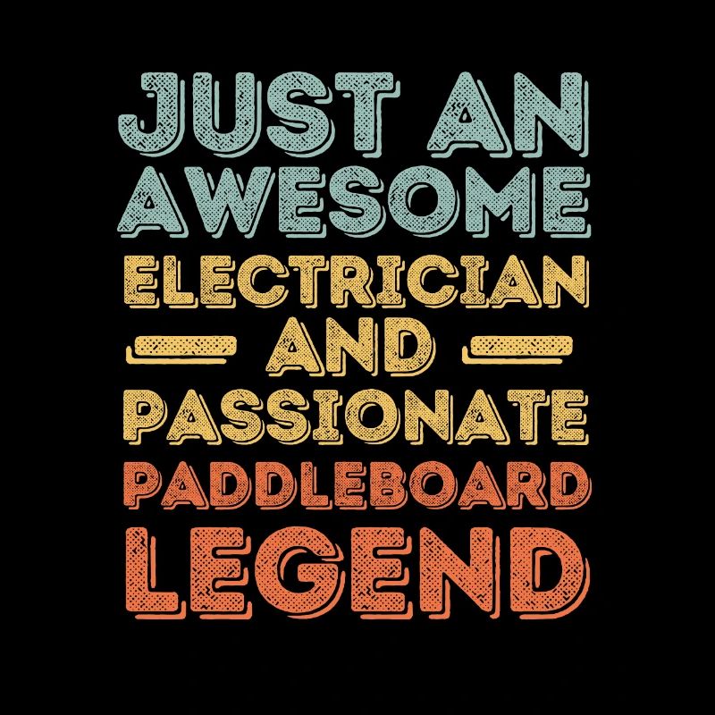 Electrician Paddleboard retro