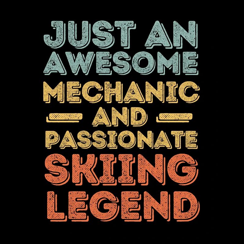Mechanic skiing retro