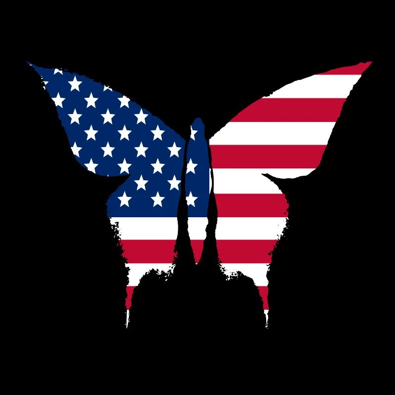 Drapeau des États-Unis papillon