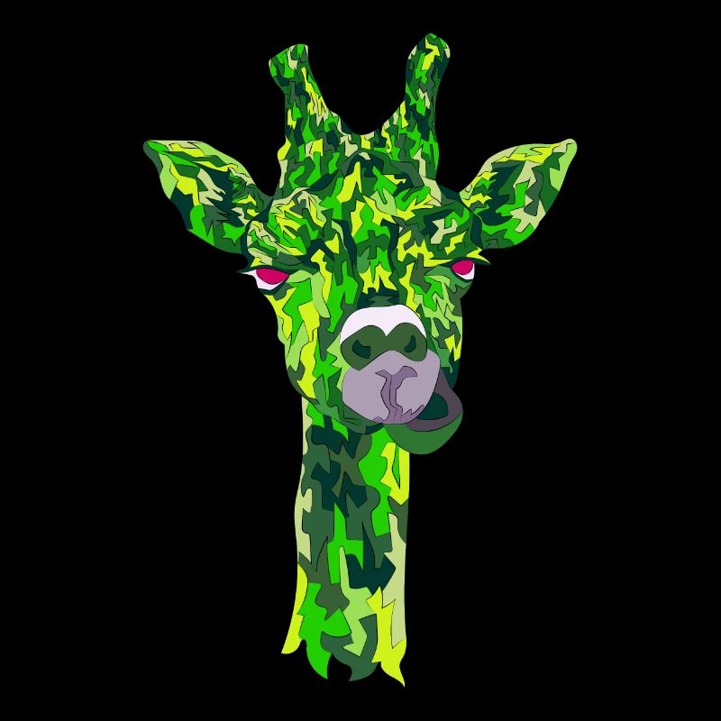 Funny Giraffe Geometric Style