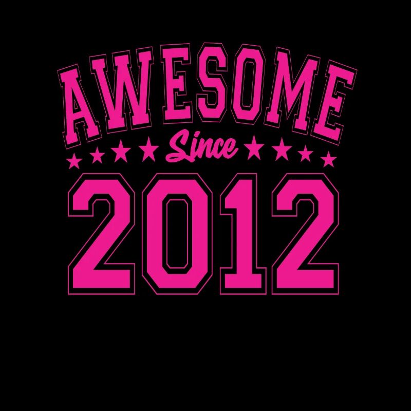 Awesome Since 2012 Birthday 2012 Vintage 2012
