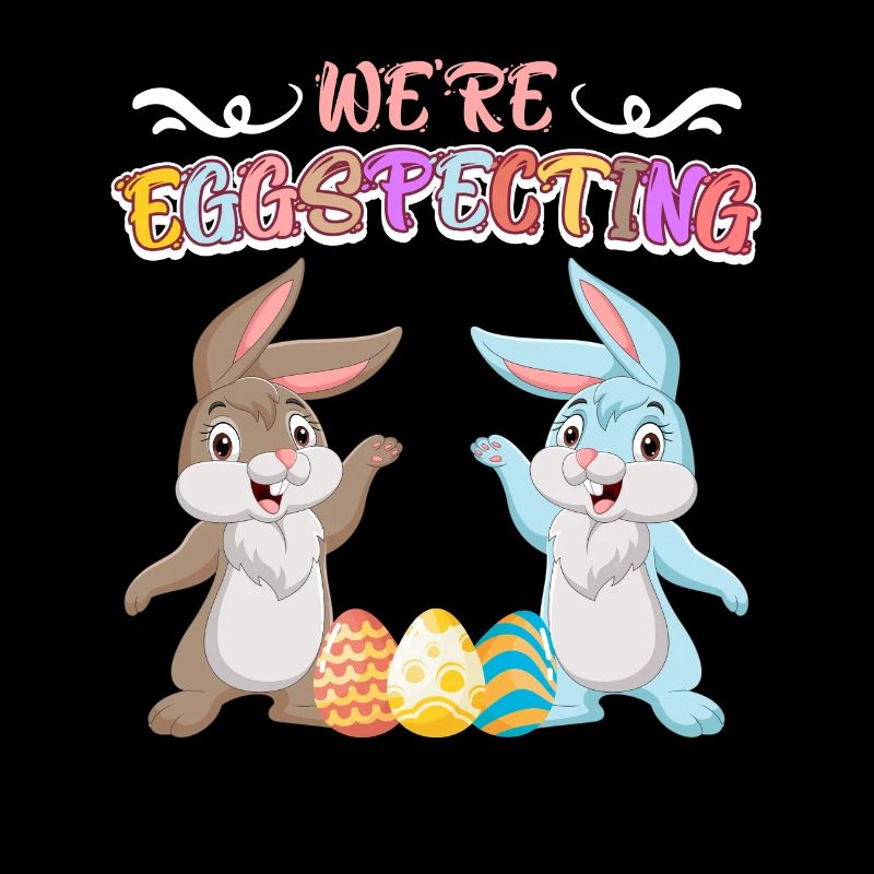 Happy Easter Egg specting Mom and Father