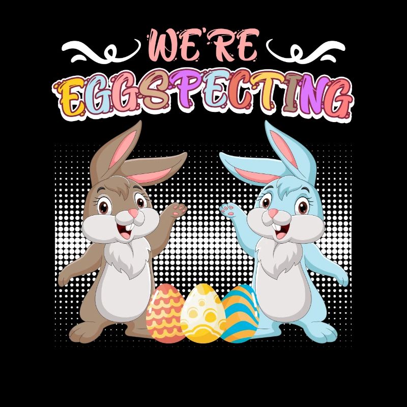 Happy Easter Egg specting Mom and Father