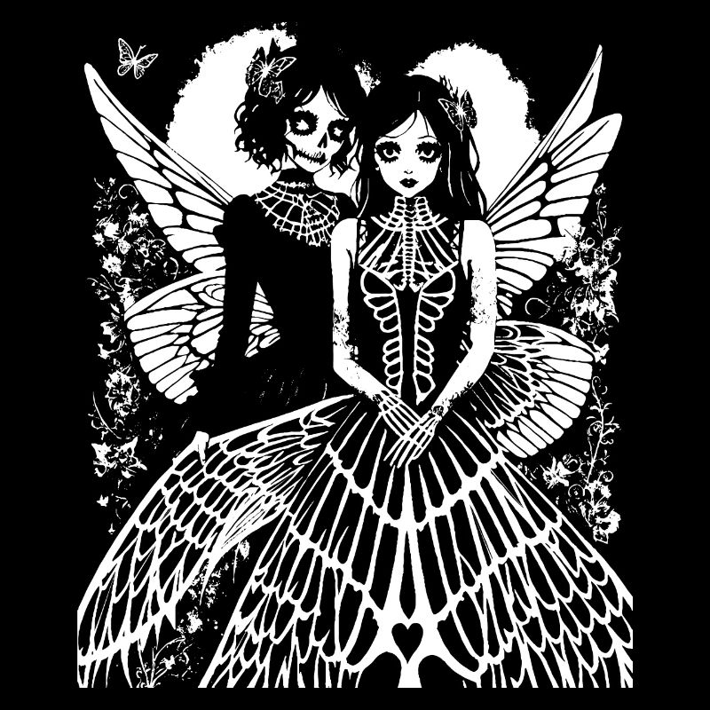 Fairycore Ästhetik Grunge Skelett Fee Goth G