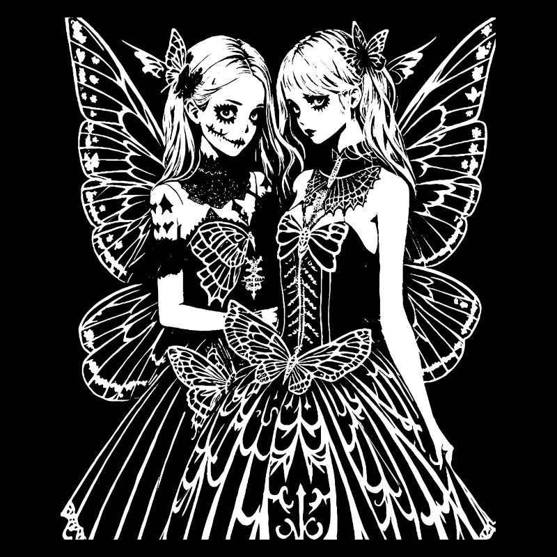 Fairycore Aesthetics Squelette Fée Goth Gothique G