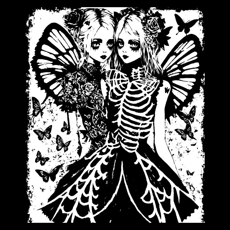 Fairycore Esthétique Squelette Fée Goth Grunge G
