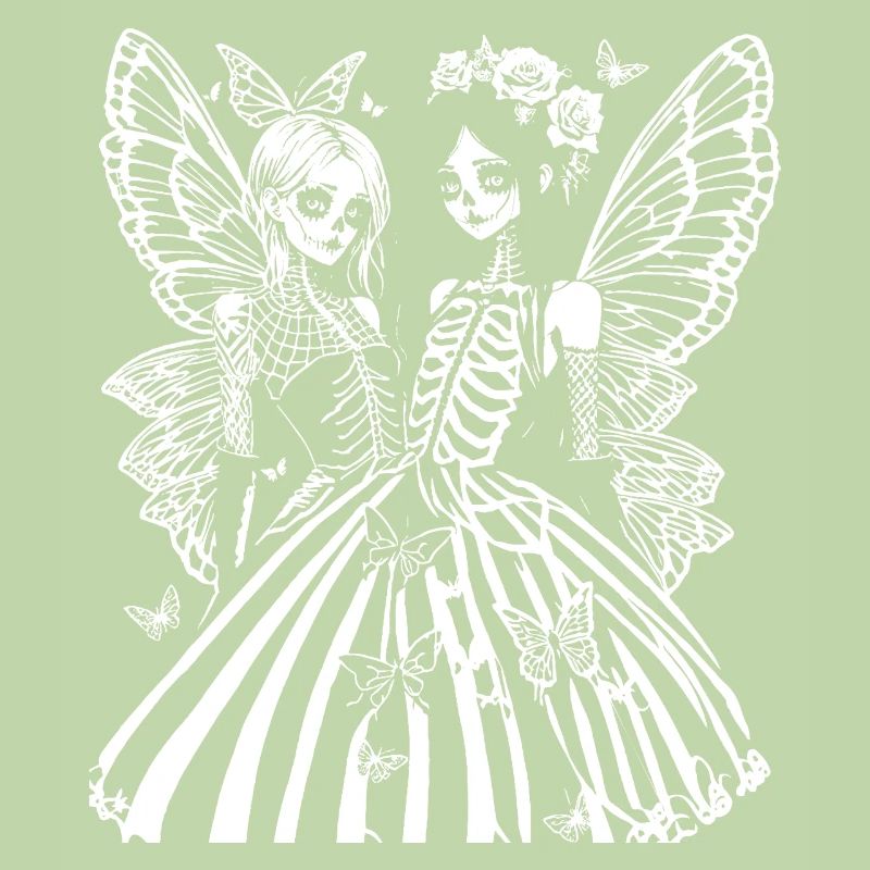 Fairycore Esthétique Squelette Fée Goth Gothique G