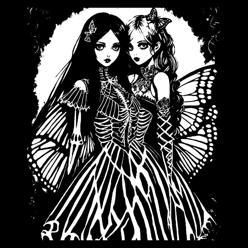 Fairycore Esthétique Squelette Fée Goth Gothique G