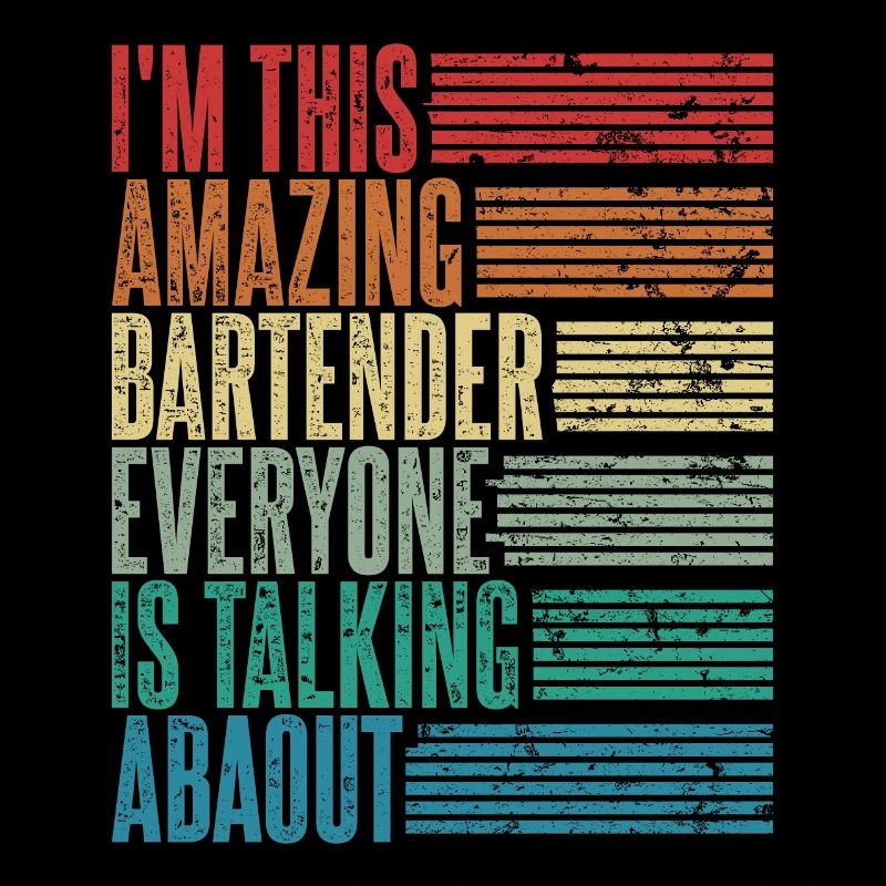 Vintage Bartender Bartender Gift Retro