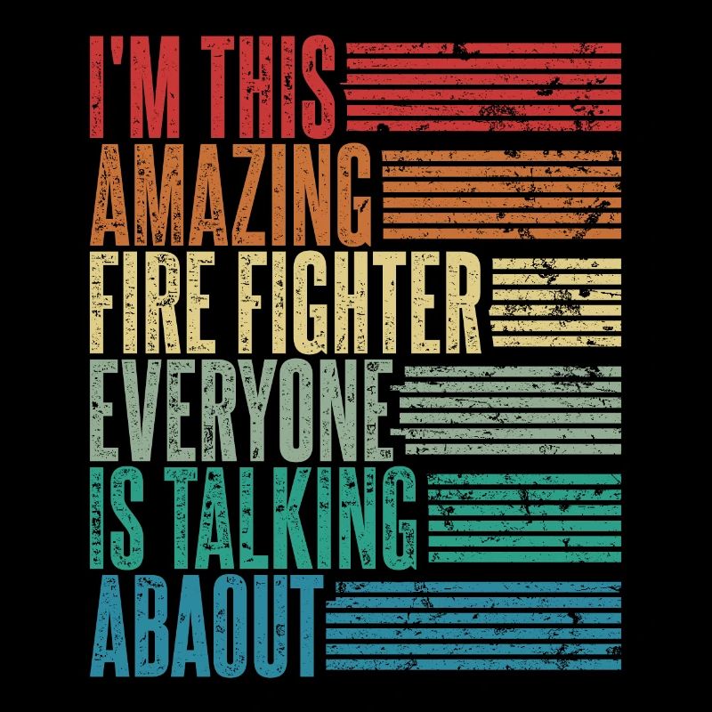 Vintage Firefighter Firefighter Gift Retro