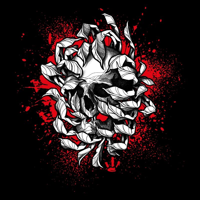 Schädel & Chrysantheme