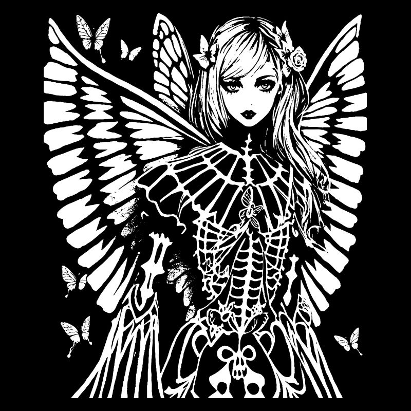 Fairycore Esthétique Grunge Squelette Fée Goth G