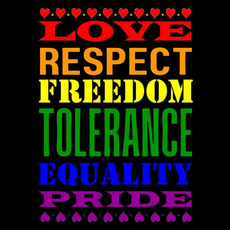 Pride 2023 Rainbow words and colors