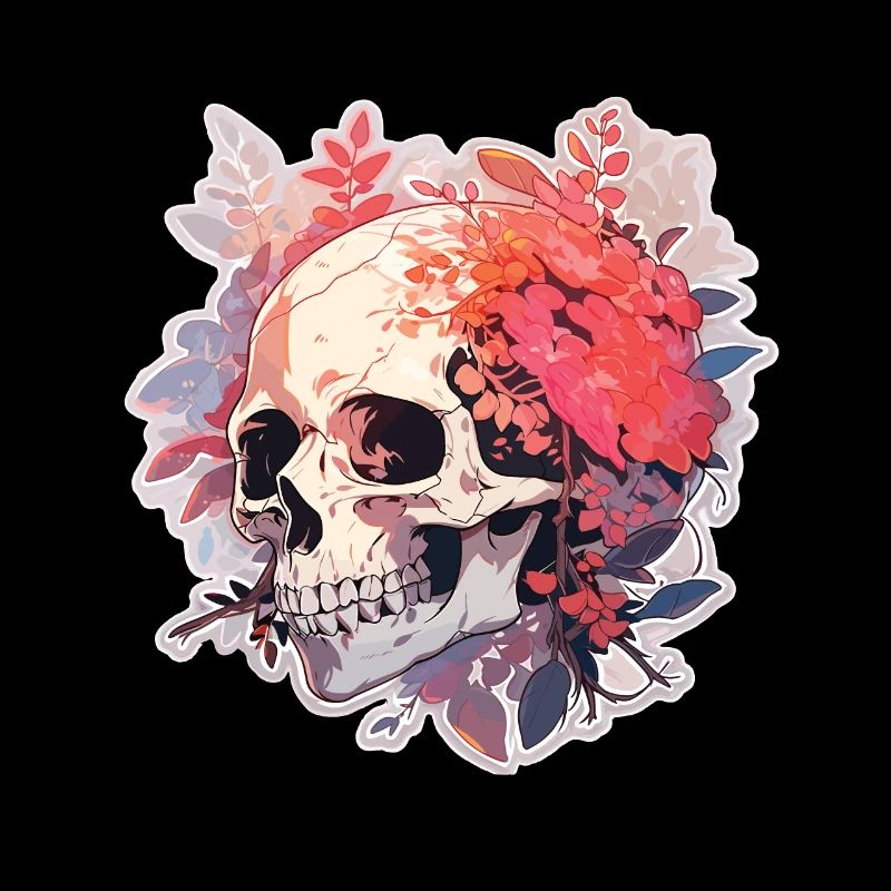 Crâne Crâne Fleurs Crânes
