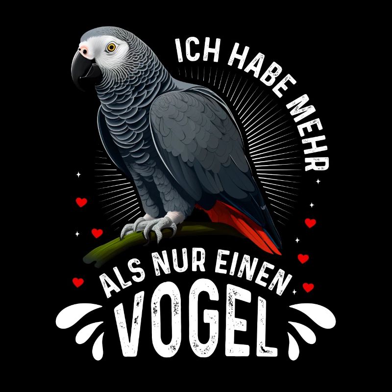 Graupapagei Ich habe mehr als einen Vogel