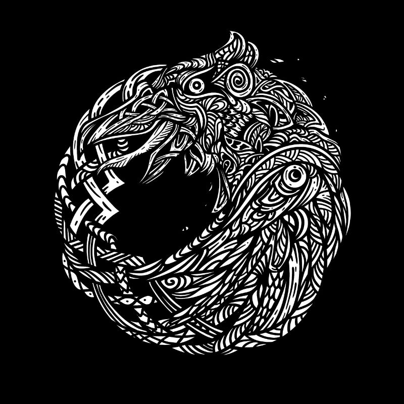 Odin's ravens Hugin Munin Celtic Vikings knots