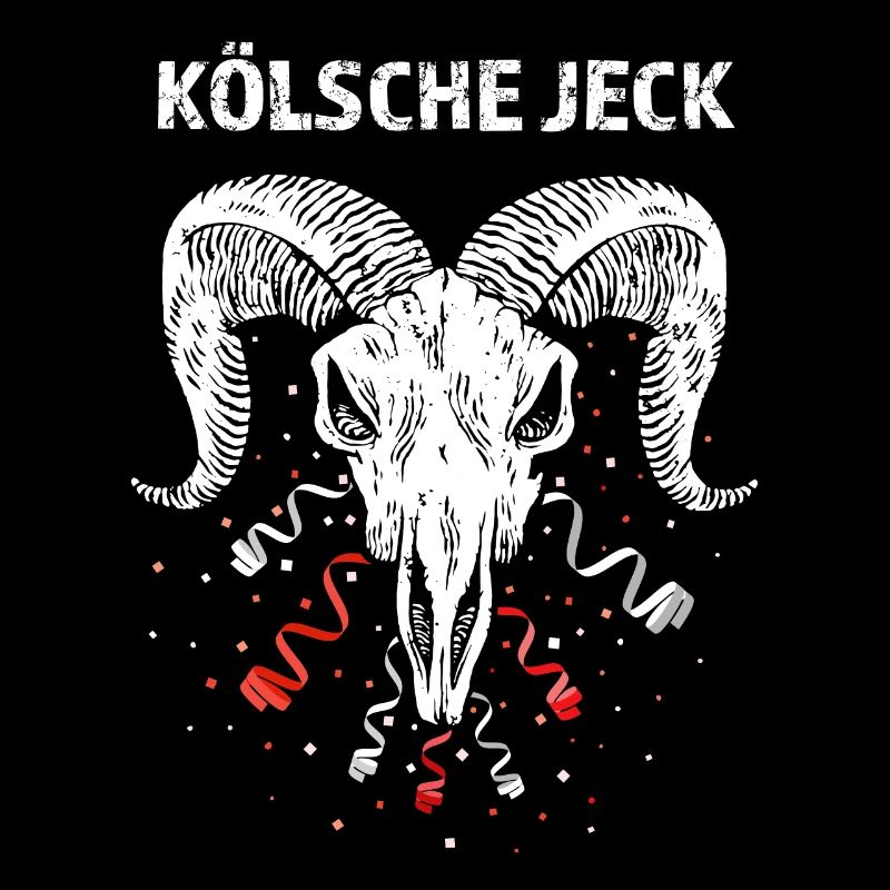 Kölsche Jeck Geißbock Rot Weiß Karneval Konfetti