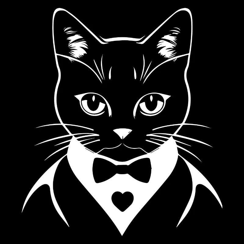 Funny Cat Silhouette Cheeky Fun Cats
