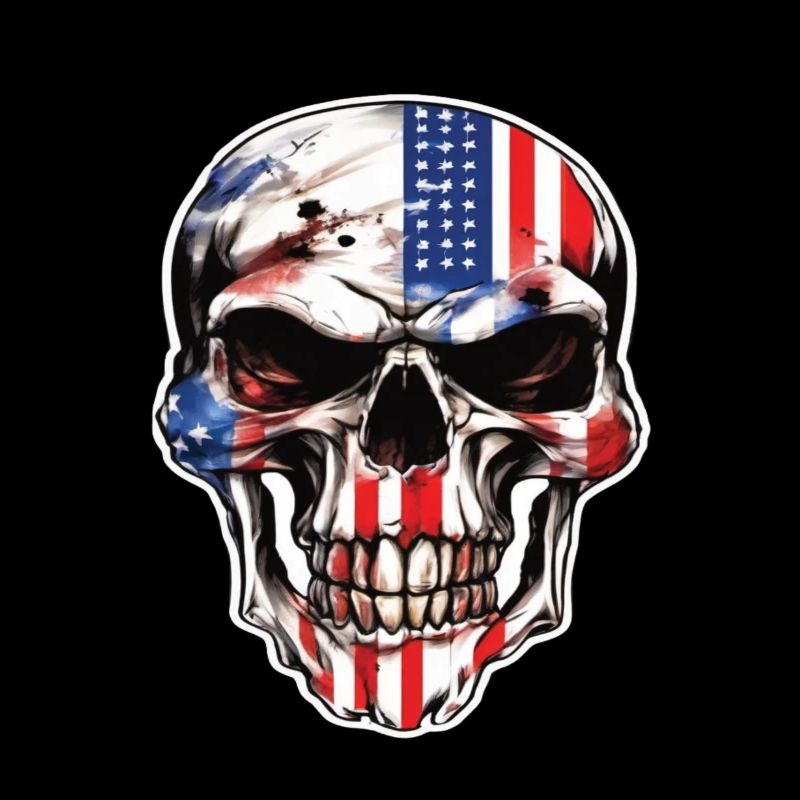 Skulls Skull America Flag Skull Bone