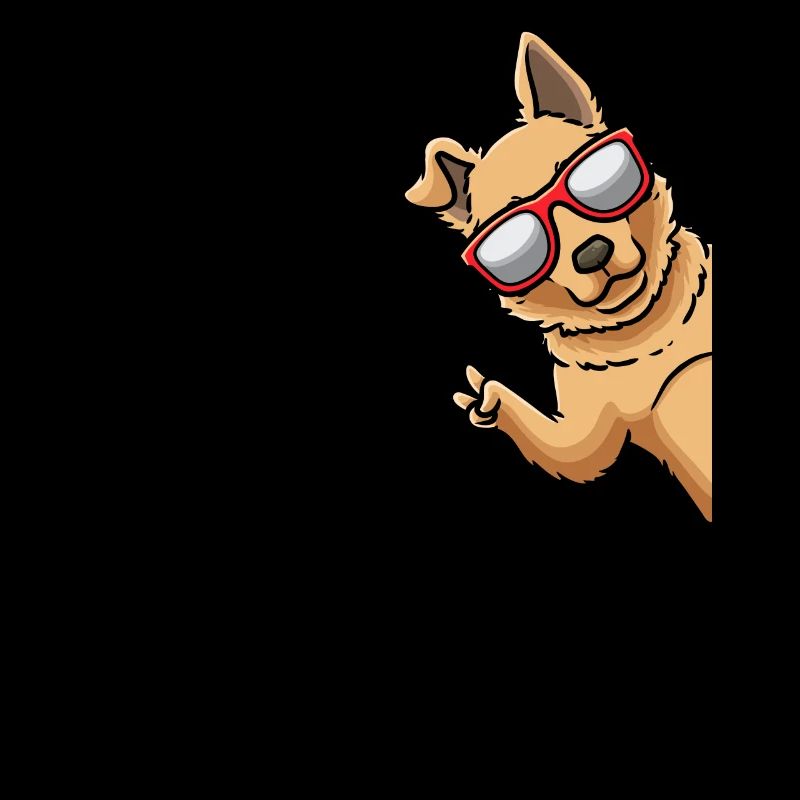 Perro Pastor Vasco dog with sunglasses from side