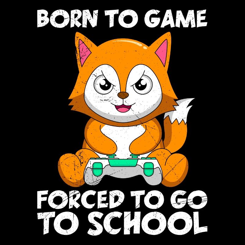 Chat de jeu forcé d’aller à l’école Joueur vidéo