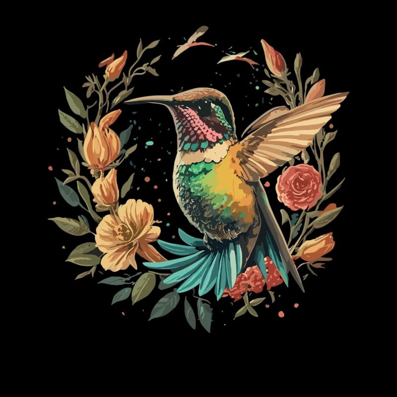 Colibri mignon en fleurs