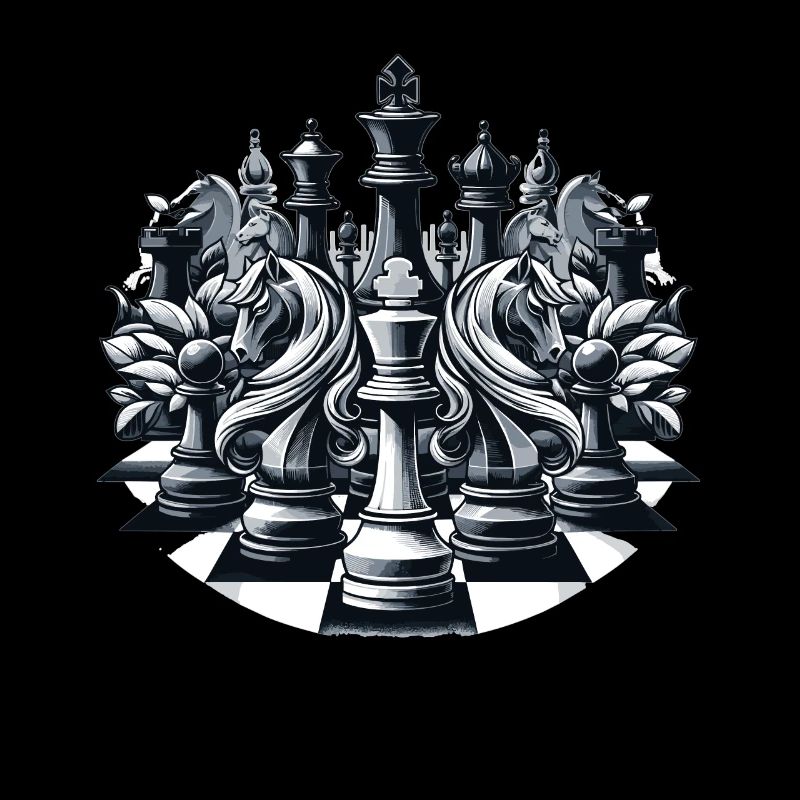Line Art Chess Move Gift