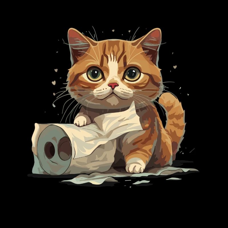 Verspieltes Kätzchen: Toilettenspaß