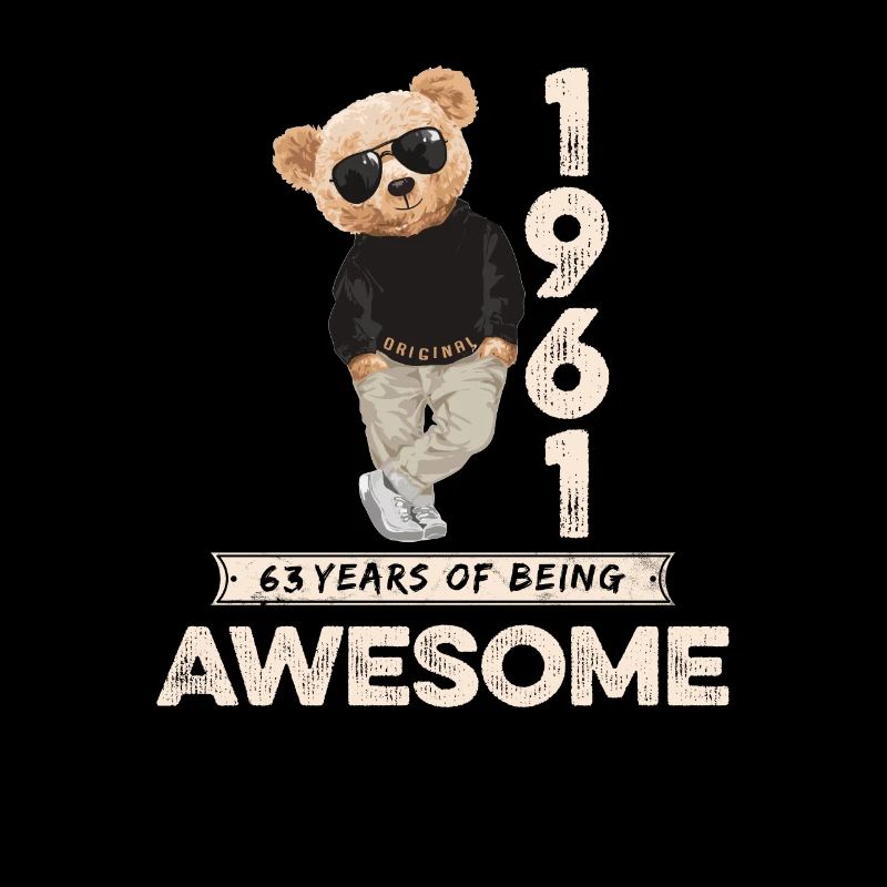1961 Geburtstag Teddy Bär Being Awesome Orignal