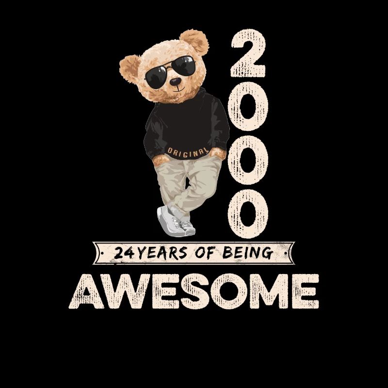 2000 Birthday Teddy Bear Being Awesome Orignal