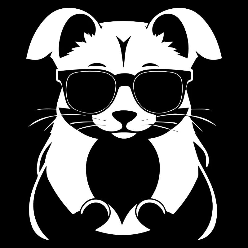 Frettchen mit Sonnenbrille Coole Frettchen