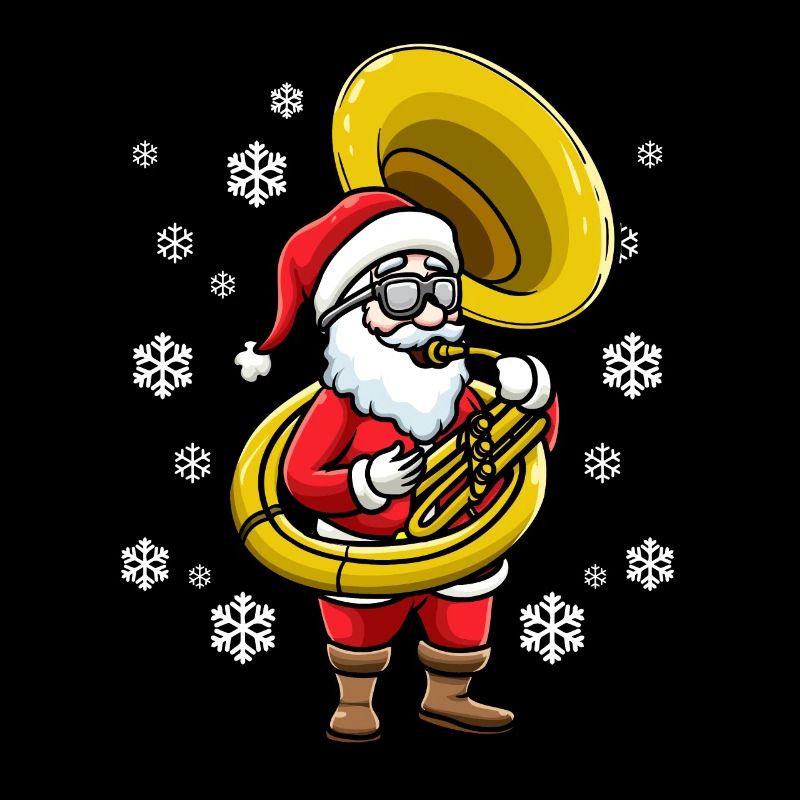 Weihnachtsmann Mit Sousaphon-instrument