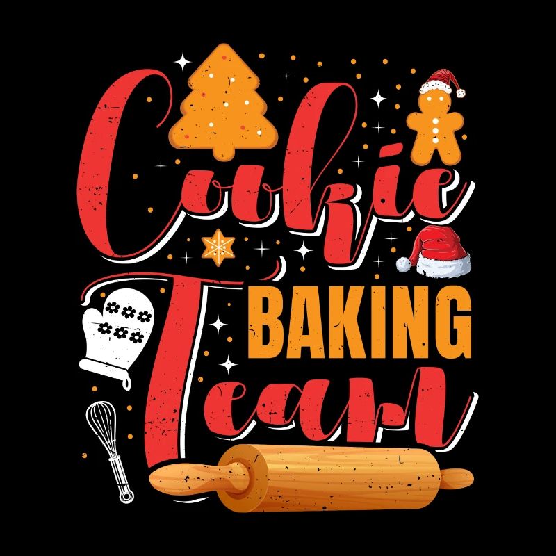 Cookie Baking Team Christmas Biscuits Cookies