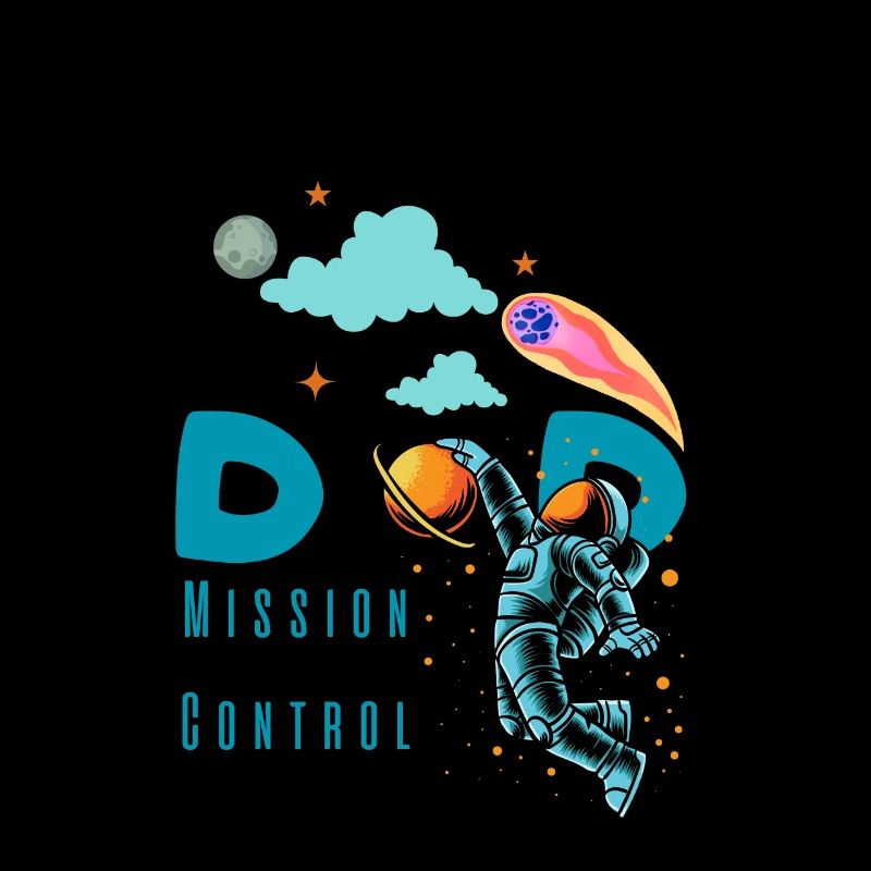 Outer Space Dad Birthday tee Shirt-First Trip.
