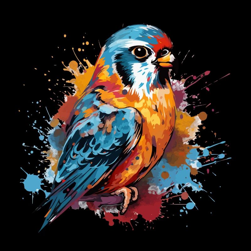 Buntfalke Farbkleckse Farbspritzer
