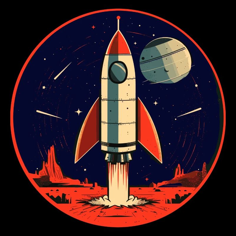 Rocket Launch from Planet Earth - Journey to the Moon