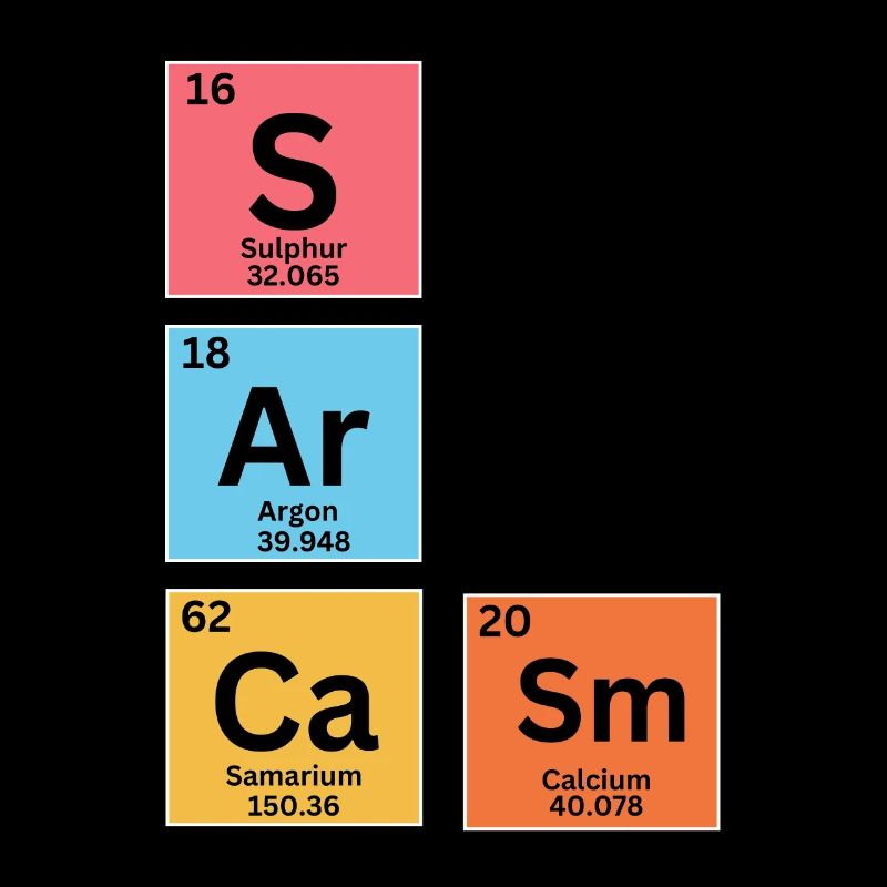Sarkasmus Periodensystem
