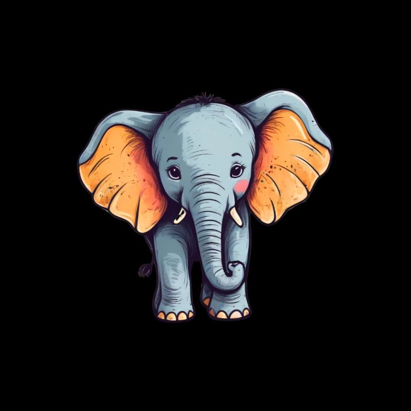 Éléphant Coloré Mignon Éléphant Bébé
