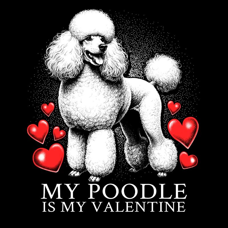 Mon caniche est ma Saint-Valentin